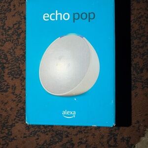 Amazon Echo Pop Smart Speaker - White with Gray Grill